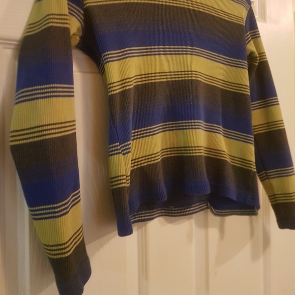 👚 GAP Stripped Blue & Green Long Sleeve Shirt - Picture 2 of 9